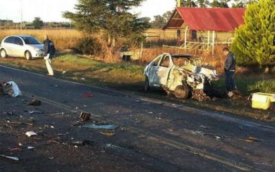 Nueve muertos tras violento choque frontal en la ruta bonaerense 1001