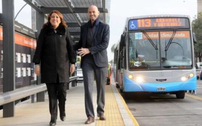 Fein y Dietrich inauguraron primer tramo del Metrobus Rosario