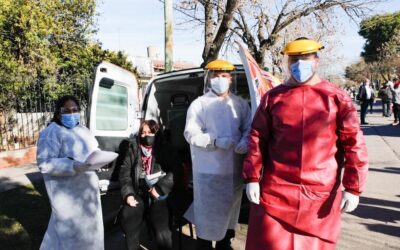 Raimundo sigue luchando contra el Corvid-19 testeando e hisopando en distintos barrios sanlorencinos