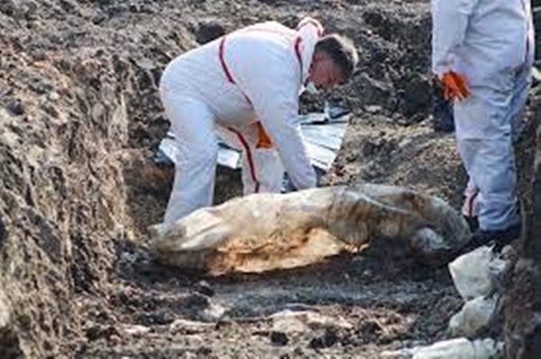 Ucrania halló otra fosa común con cuerpos de civiles en la localidad de Buzova