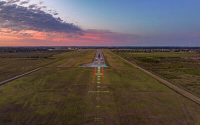 El Aeropuerto de Rosario cuenta con un sistema de luces para operar los días con meteorología adversa