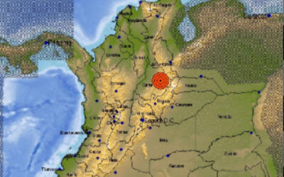 Un temblor de magnitud 4,6 grados sacudió este lunes al territorio colombiano