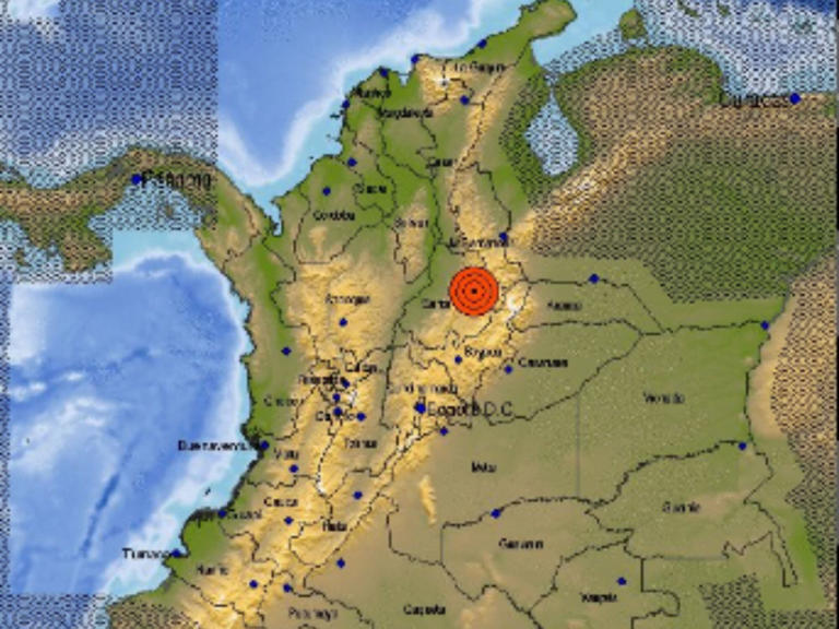 Un temblor de magnitud 4,6 grados sacudió este lunes al territorio colombiano