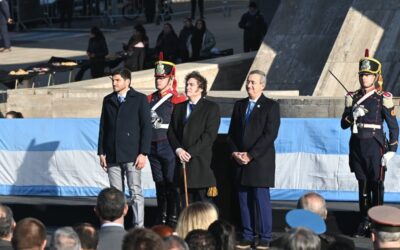 Milei, Pullaro y Javkin evocaron cualidades y vida de Manuel Belgrano en el Día de la Bandera