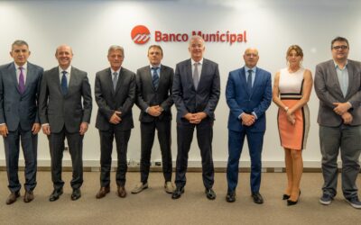 Directivos del Banco Municipal y del Banco de Santa Fe reunidos para potenciar sus competencias