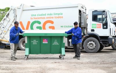 Medio millar de nuevos contenedores ya distribuye en los barrios la Municipalidad de Villa Gobernador Gálvez