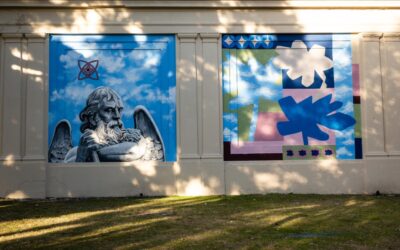 Grupo de artistas rosarinos realizan el primer mural colectivo en el cementerio ‘El Salvador’
