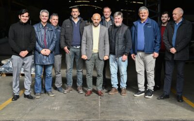 Alberto Ricci y Gustavo Puccini recorrieron distintas empresas de Villa Gobernador Gálvez