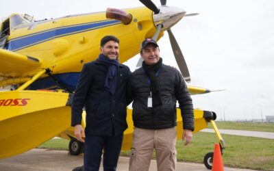 Maximiliano Pullaro presentó en Rosario la primera flota aérea santafesina preparada para combatir incendios